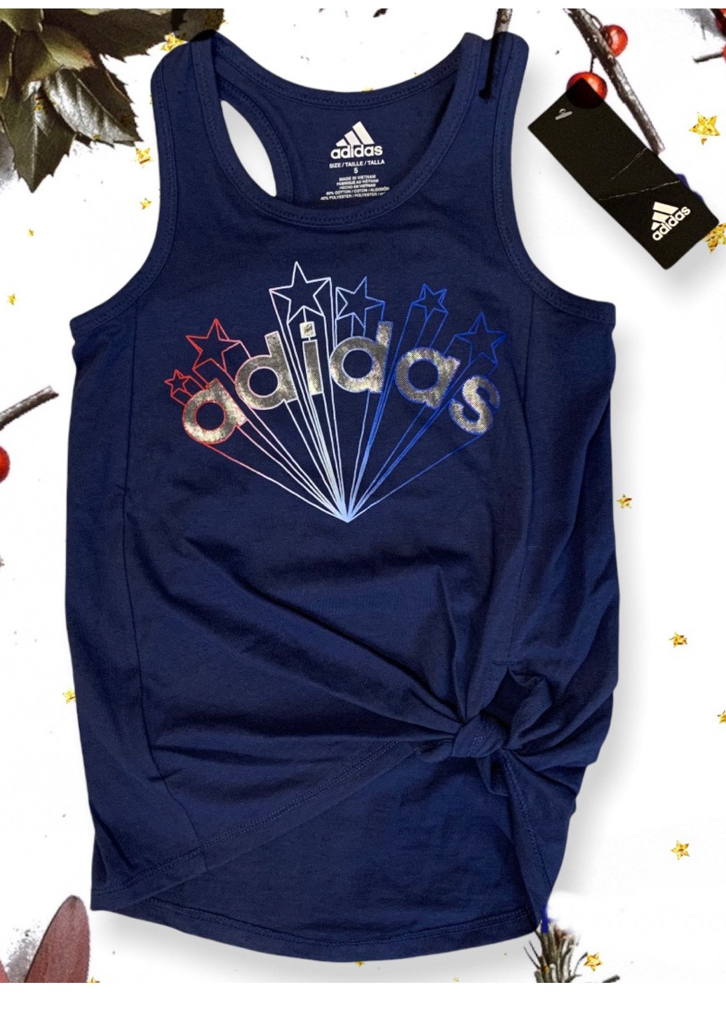 Синяя майка adidas