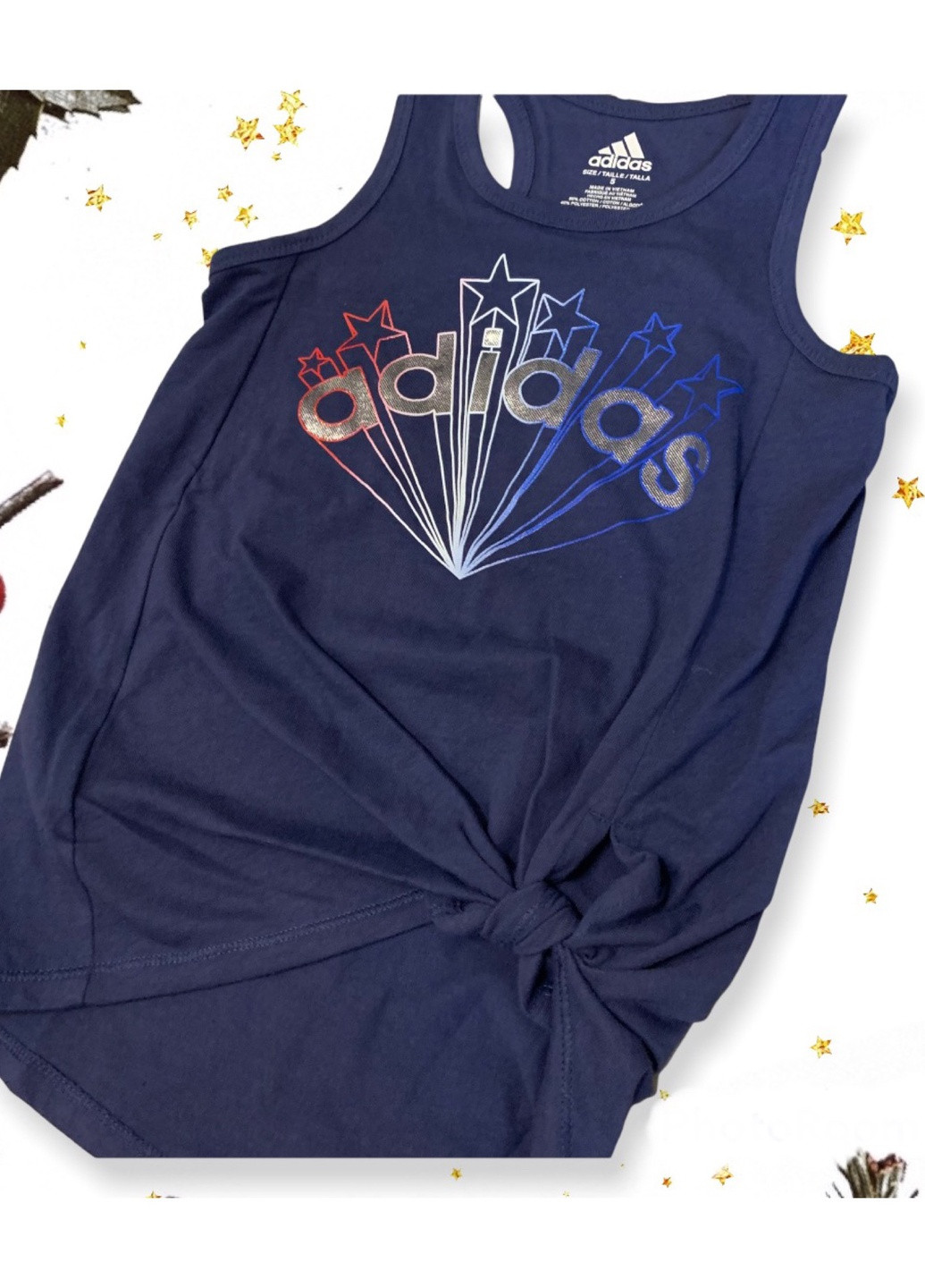 Синяя майка adidas