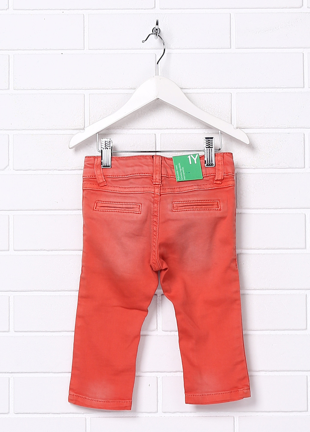 Кислотно-оранжевые демисезонные джинсы United Colors of Benetton