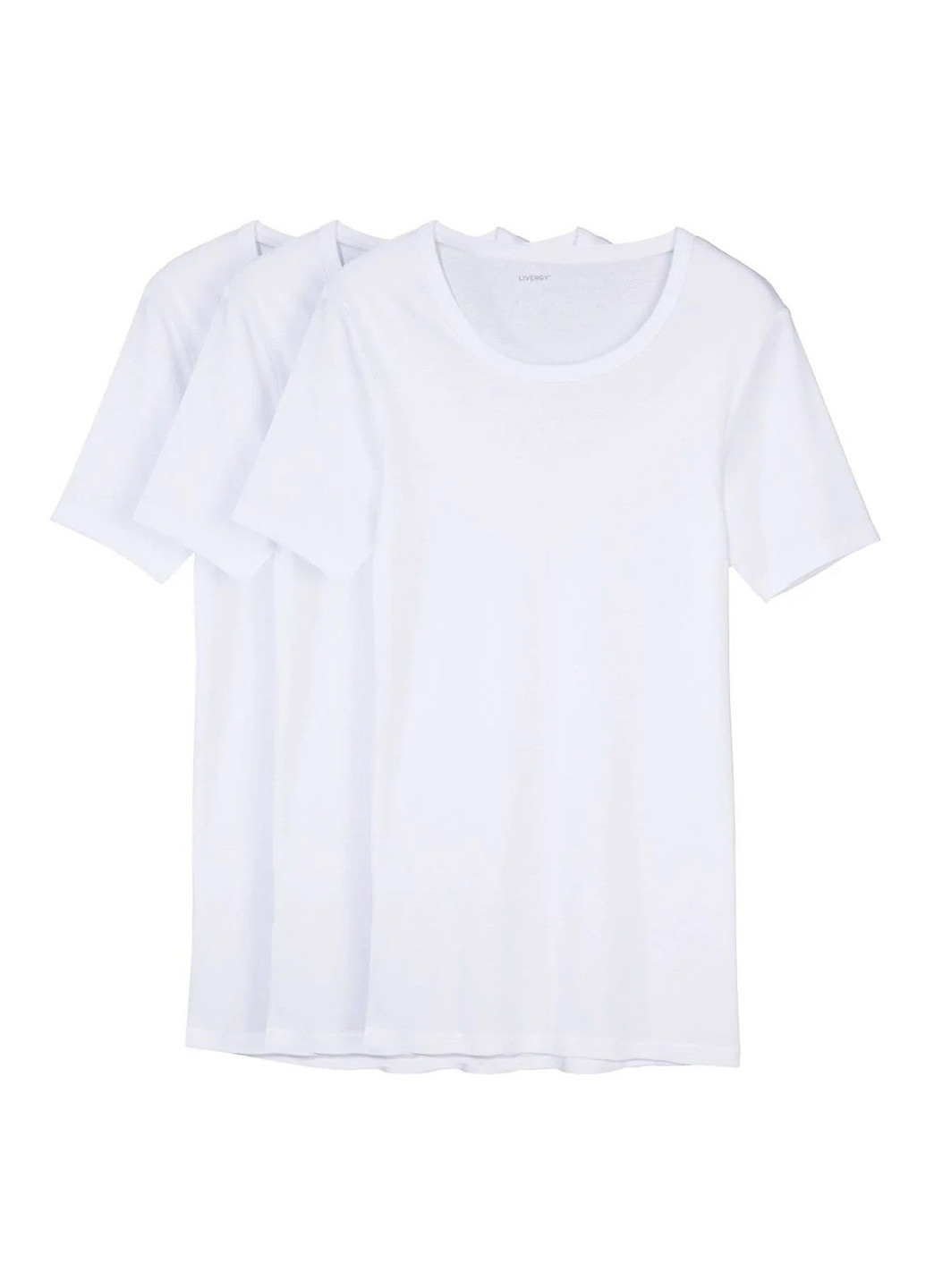 Біла футболка (3 шт.) з коротким рукавом Livergy