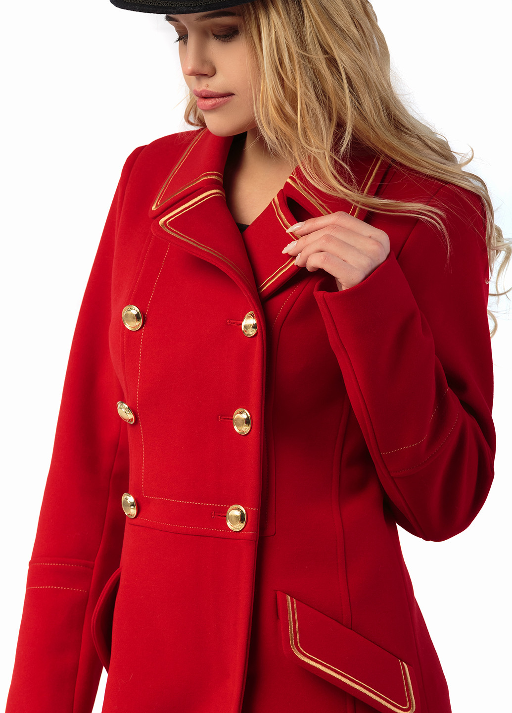 Красное демисезонное Пальто MN