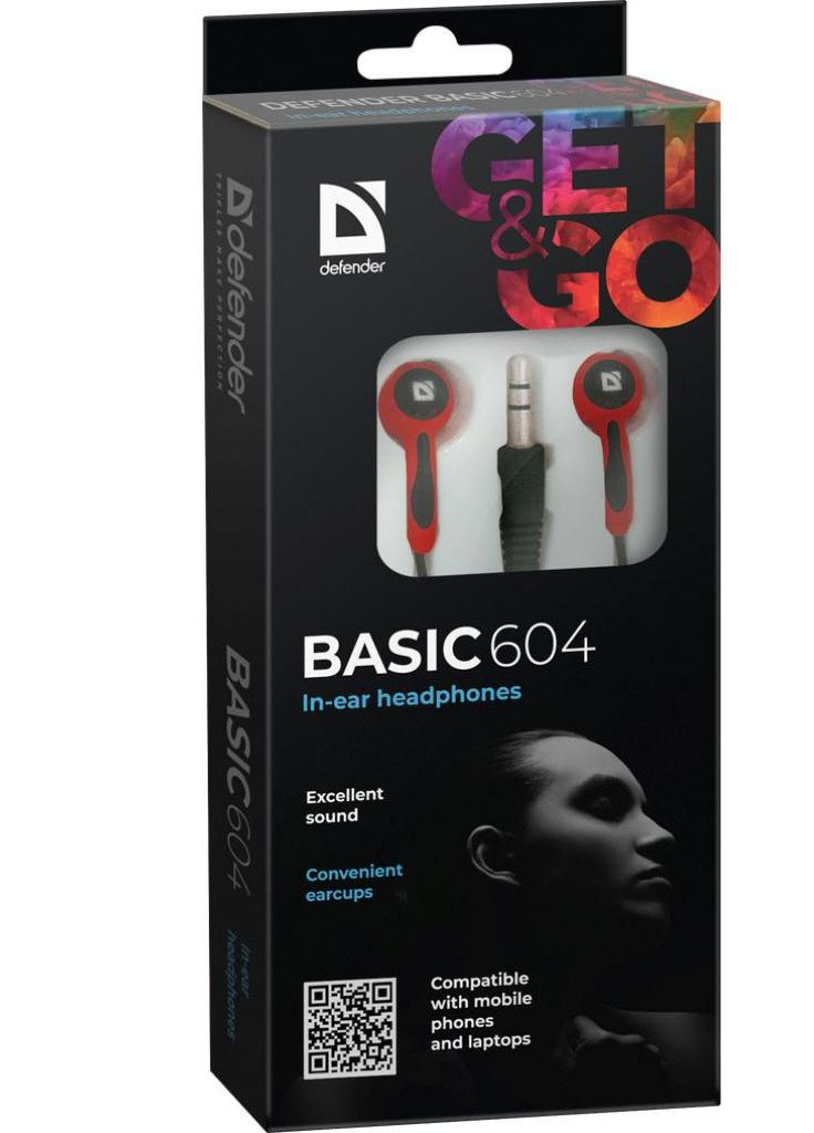 Навушники Basic 604 Black-Red (63605) Defender (207376553)