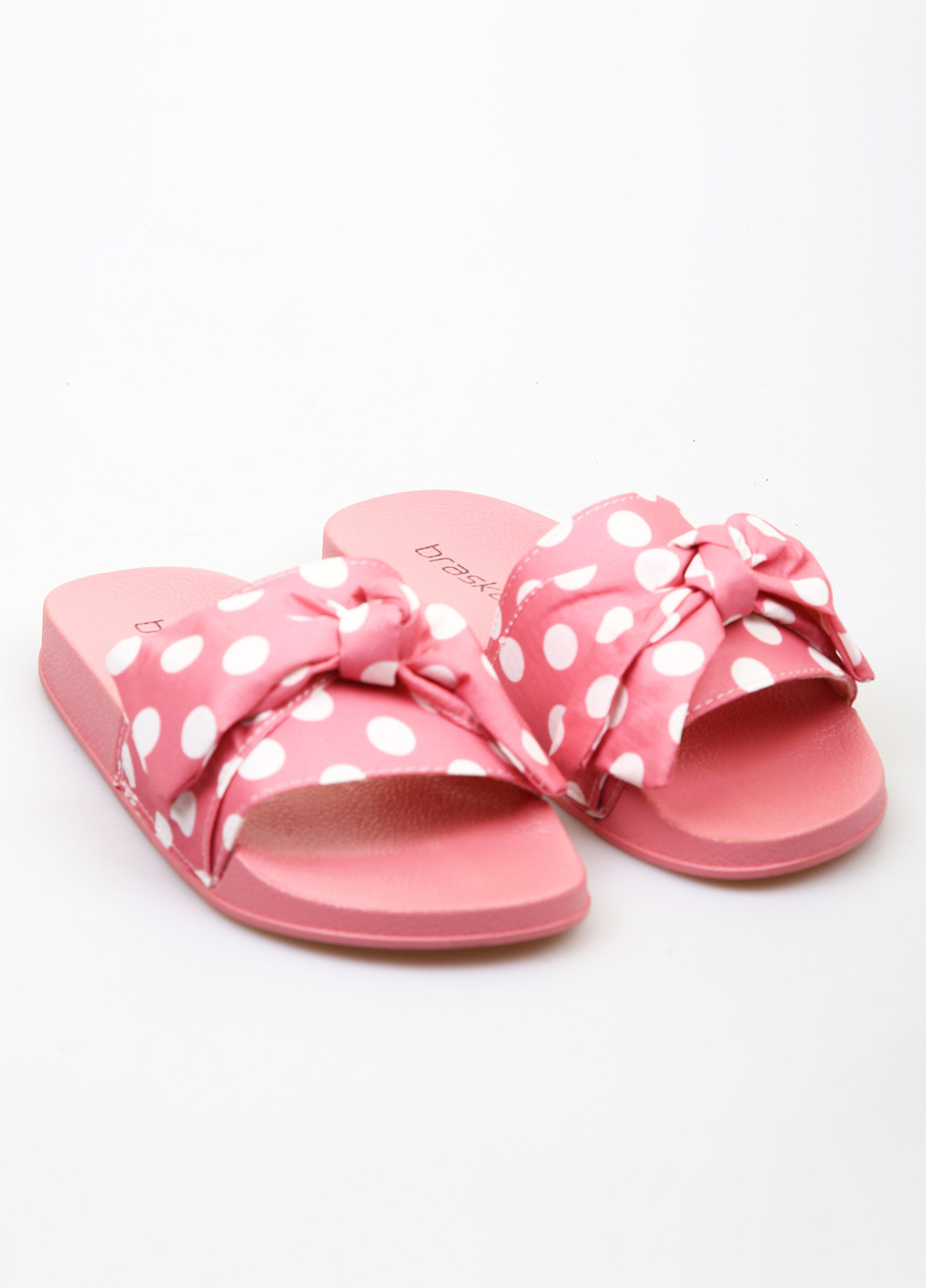 Розовые кэжуал шлепанцы Braska с бантом