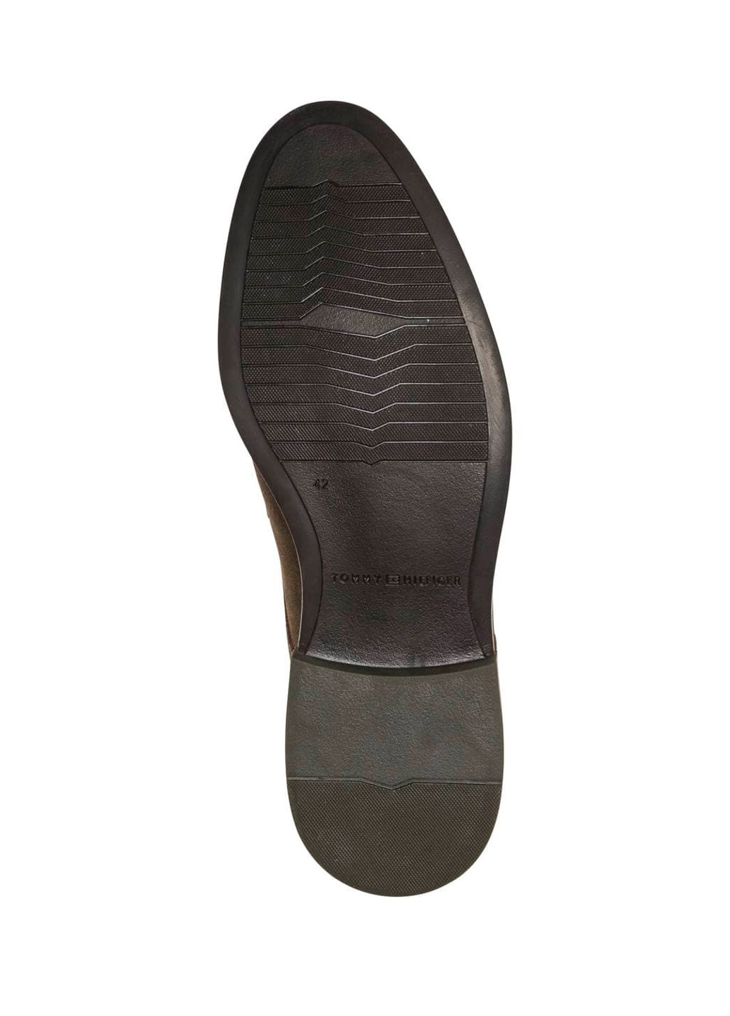Коричневые классические замшевые туфли Tommy Hilfiger на шнурках