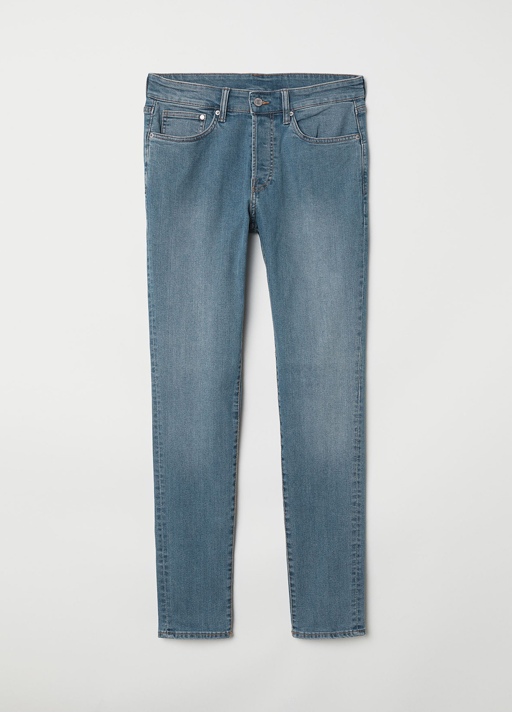 Темно-голубые демисезонные скинни джинсы H&M
