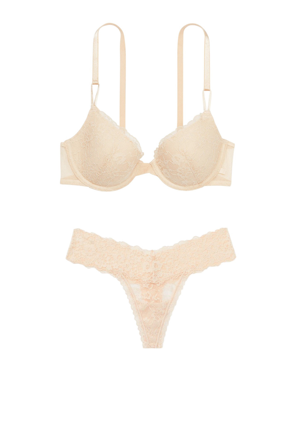 Світло-бежевий демісезонний комплект (бюстгальтер, трусики) Victoria's Secret