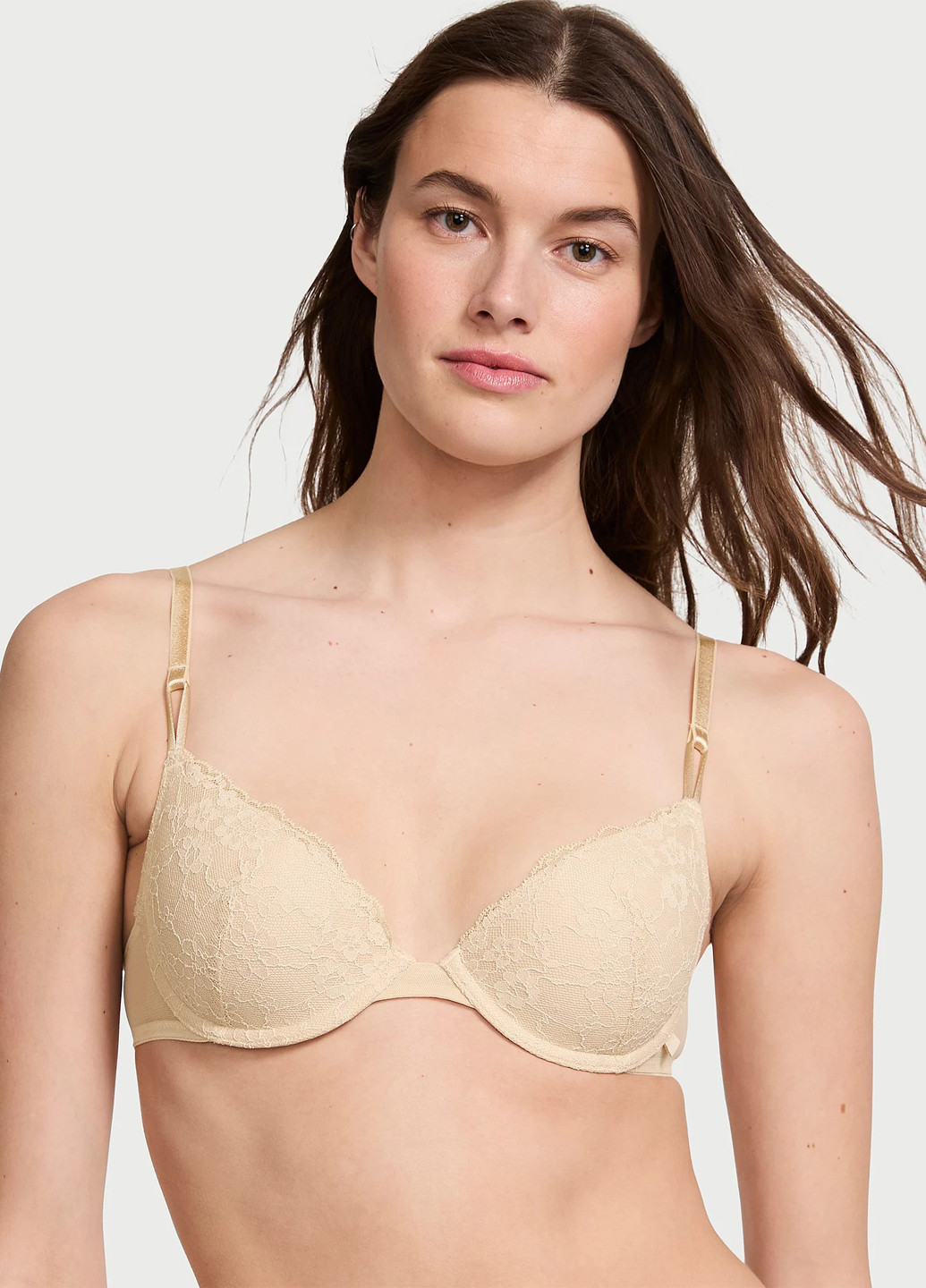 Світло-бежевий демісезонний комплект (бюстгальтер, трусики) Victoria's Secret