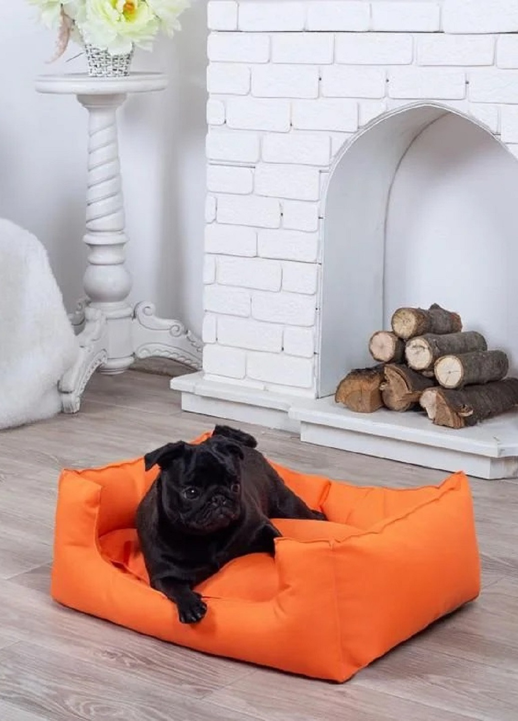 Лежак лежанка для котів та собак спальне місце 70х50х20 см (13602-Нов) Помаранчевий Francesco Marconi (251086698)