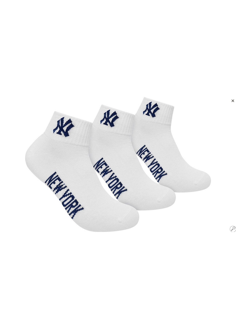 Шкарпетки Quarter 3-pack 43-46 white 15100003-1001 New York Yankees (253684315)