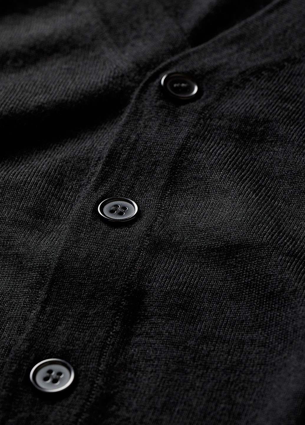 Кофта H&M однотонная чёрная кэжуал шерсть, акрил
