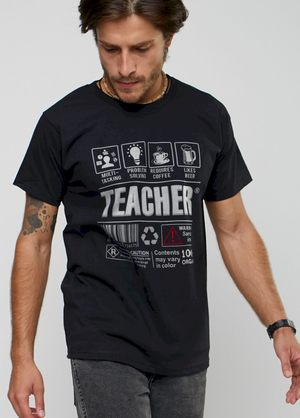 Чорна футболка чоловіча YAPPI