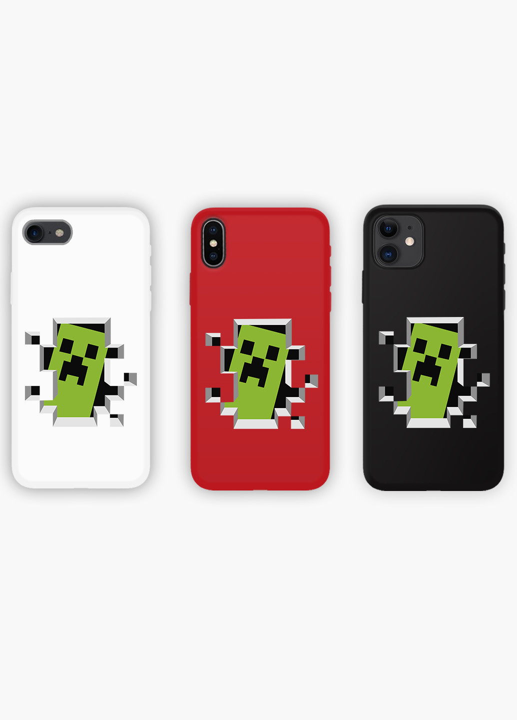 Чехол силиконовый Apple Iphone X Майнкрафт (Minecraft) (6129-1709) MobiPrint (219552338)