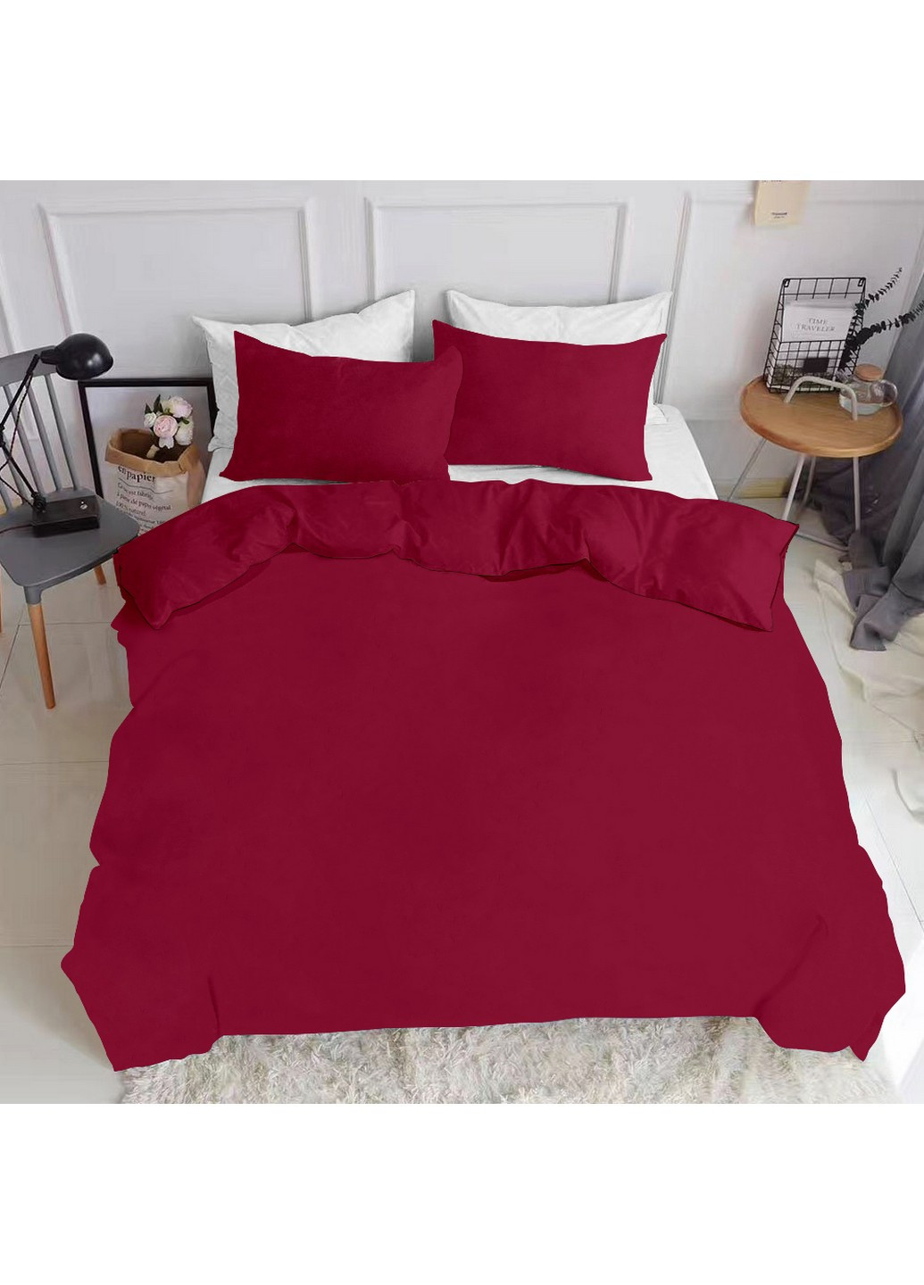 Комплект евро постельного белья RANFORS BORDO WINTER WOOD NIGHT White (2 наволочки 50х70 в подарок) Cosas (251281466)