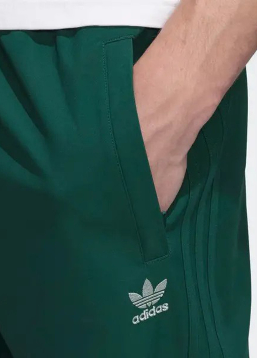 Зеленые спортивные демисезонные джоггеры брюки adidas