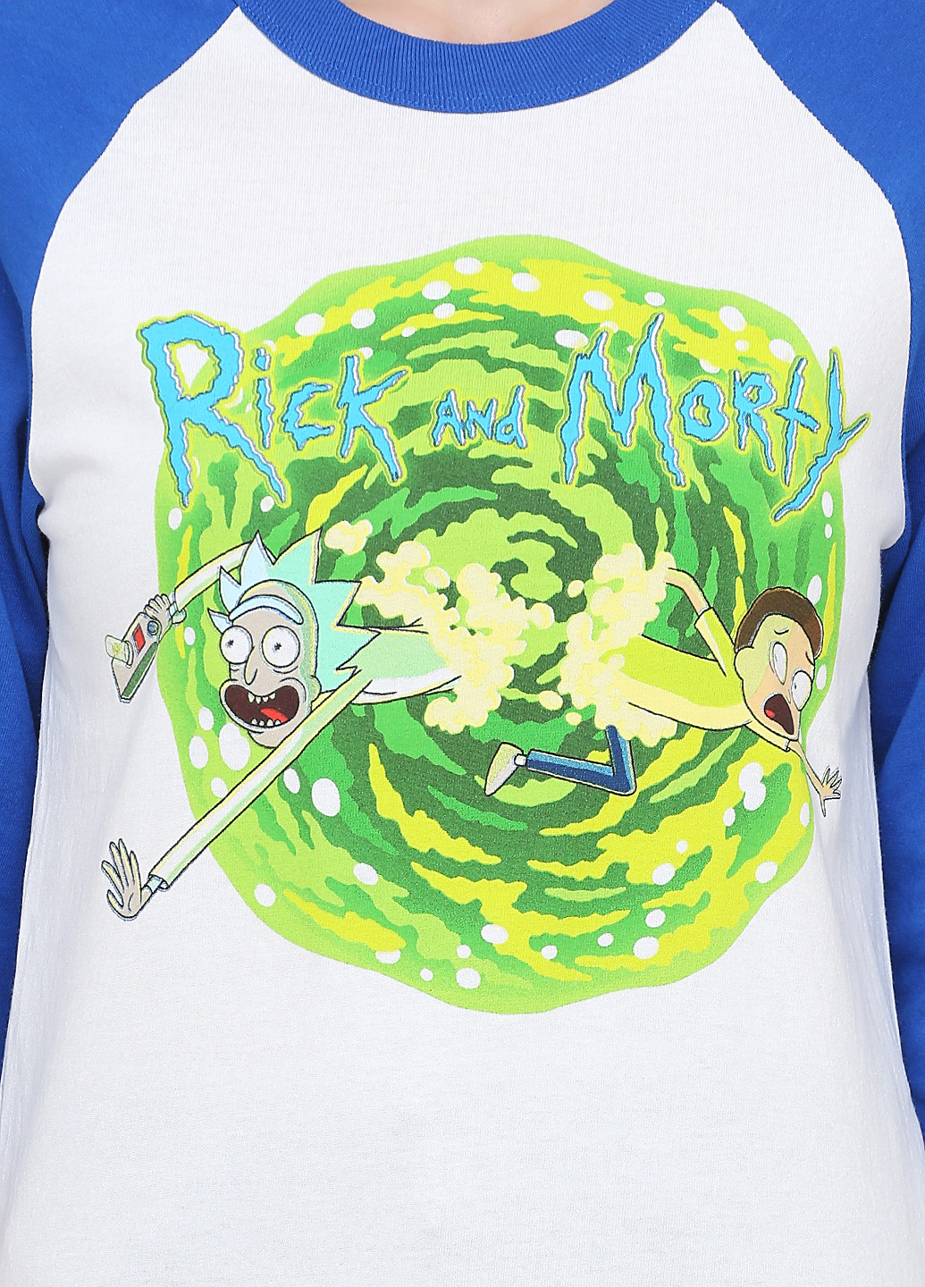 Реглан Rick and Morty рисунок комбинированный кэжуал трикотаж, хлопок