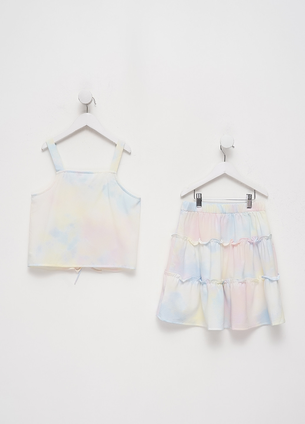 Комбинированный летний костюм (топ, юбка) H&M