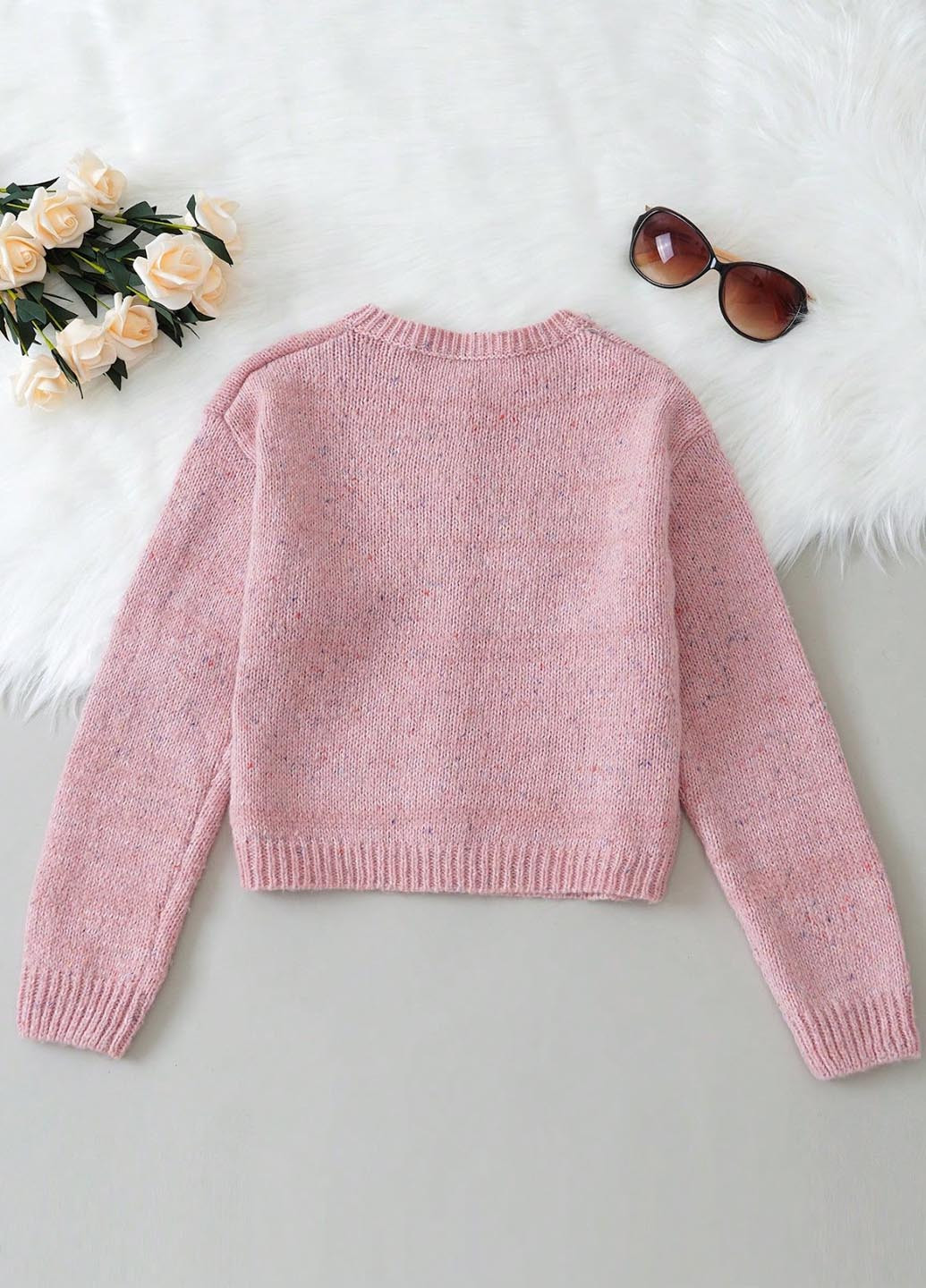 Темно-рожевий демісезонний комплект (кофта, топ) SHEIN