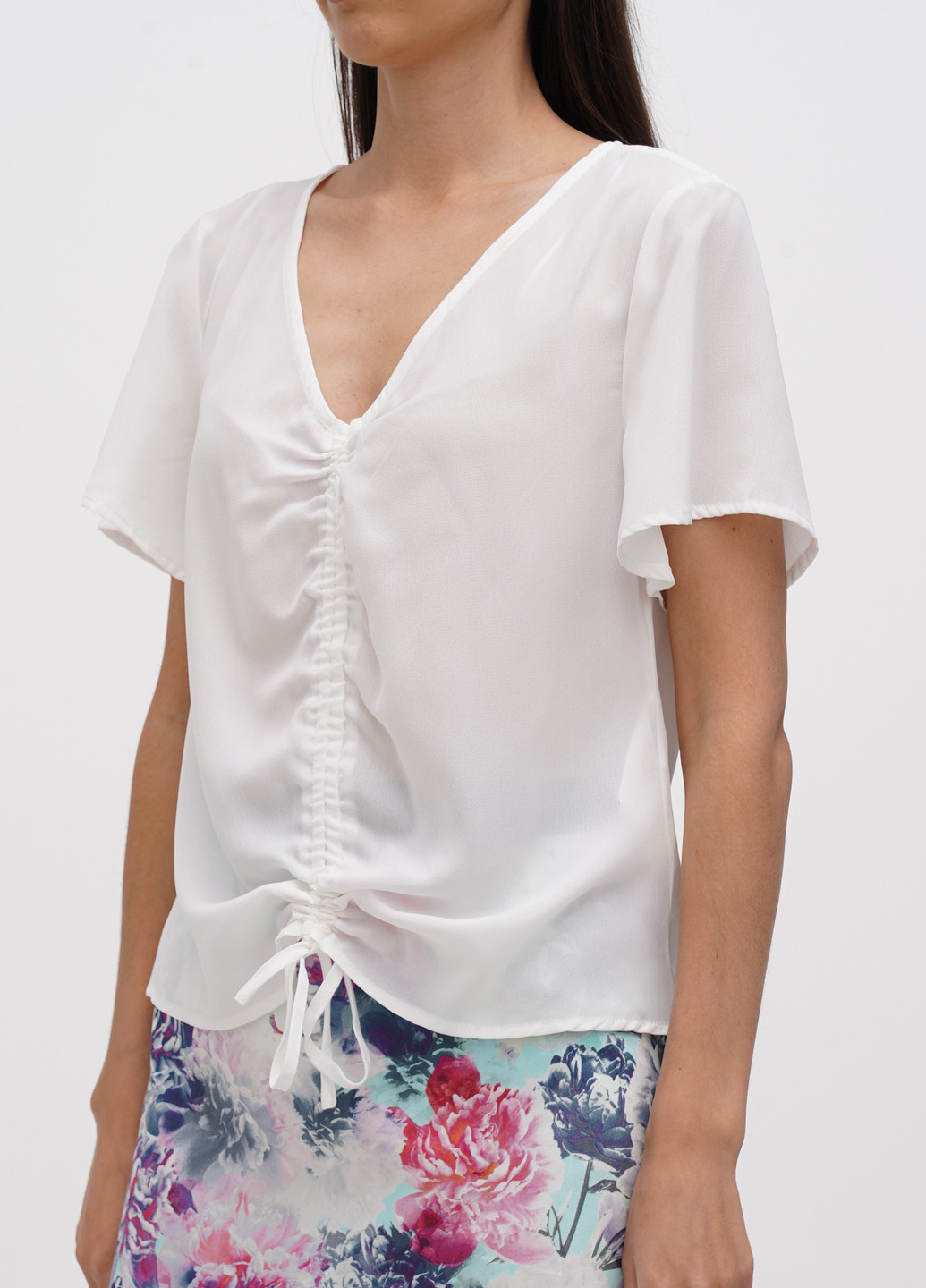 Белая летняя блуза Vila