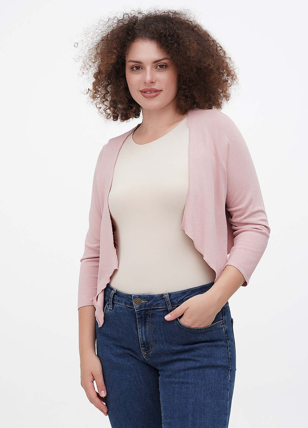 Светло-розовый демисезонный кардиган Alessa W