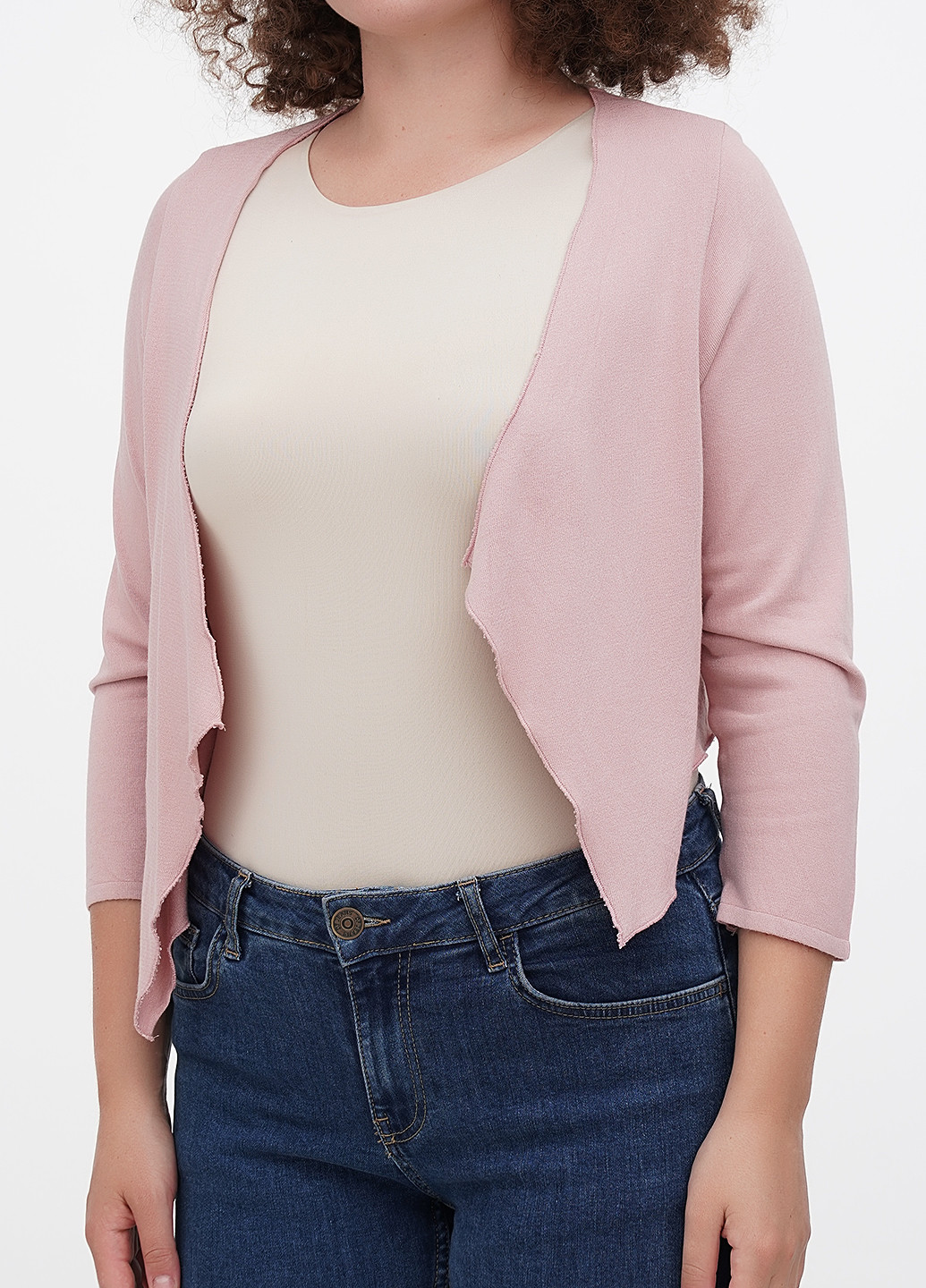 Светло-розовый демисезонный кардиган Alessa W