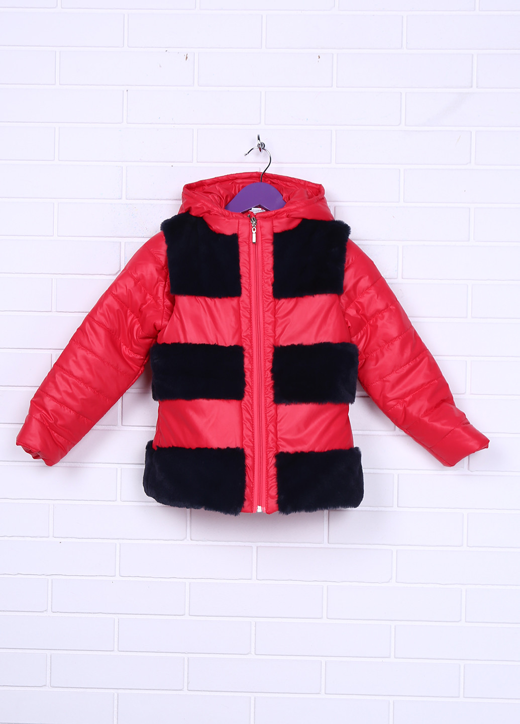 Красный демисезонный комплект (куртка, жилет) Одягайко