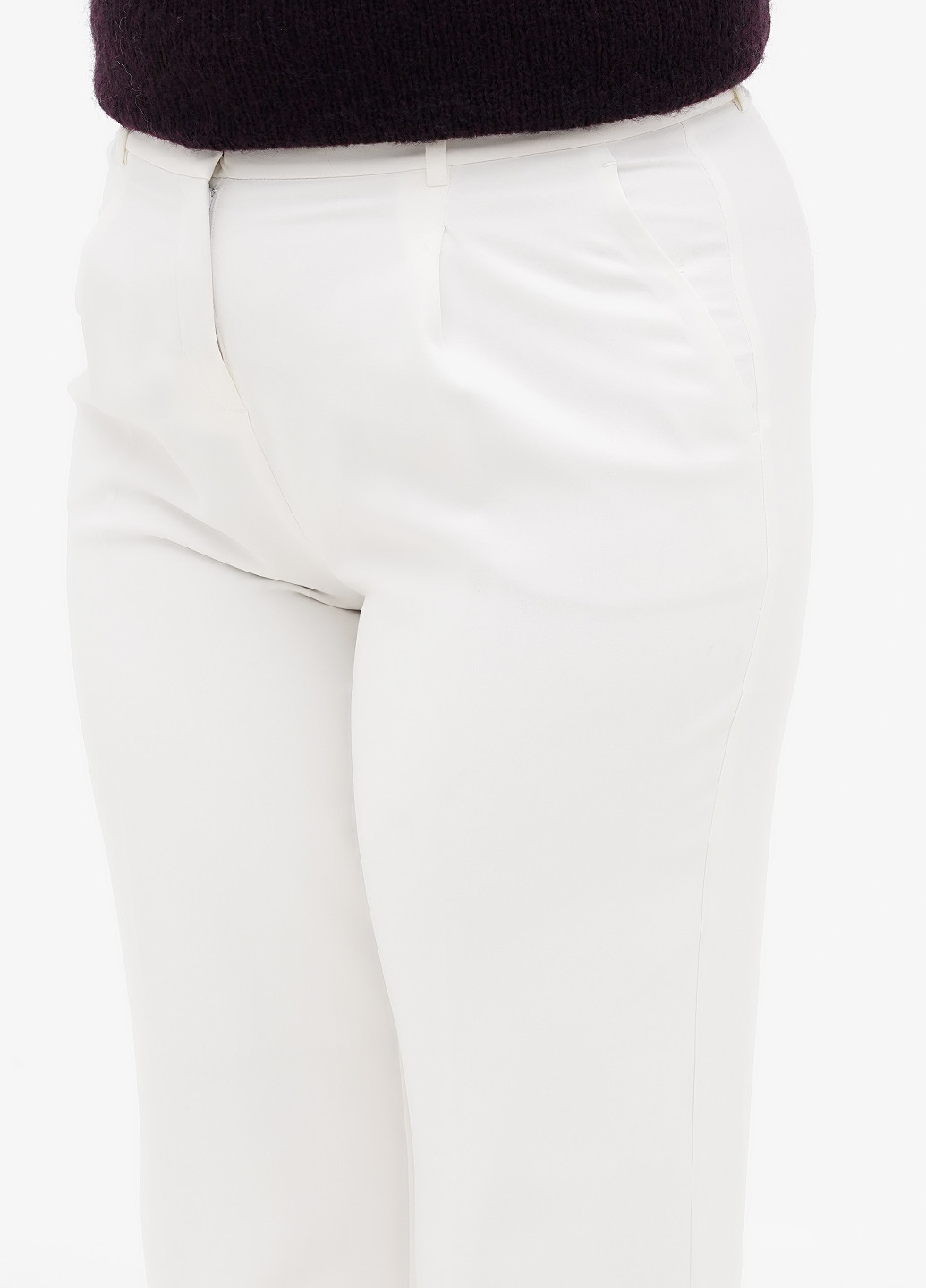 Молочные кэжуал демисезонные прямые брюки Comma