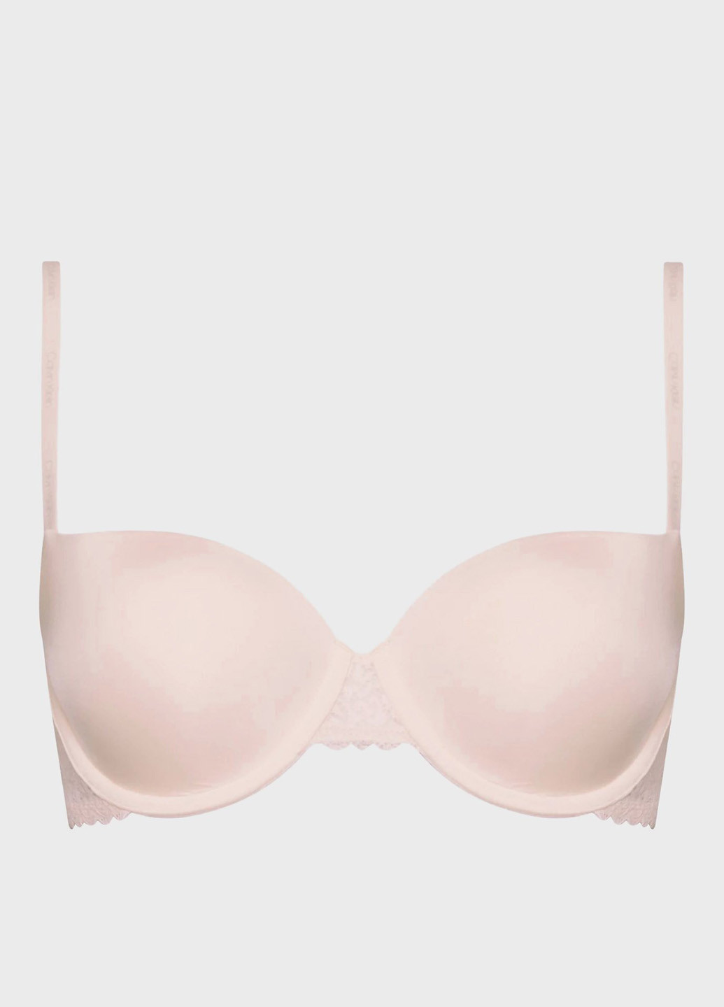 Світло-рожевий балконет бюстгальтер Calvin Klein з кісточками поліамід