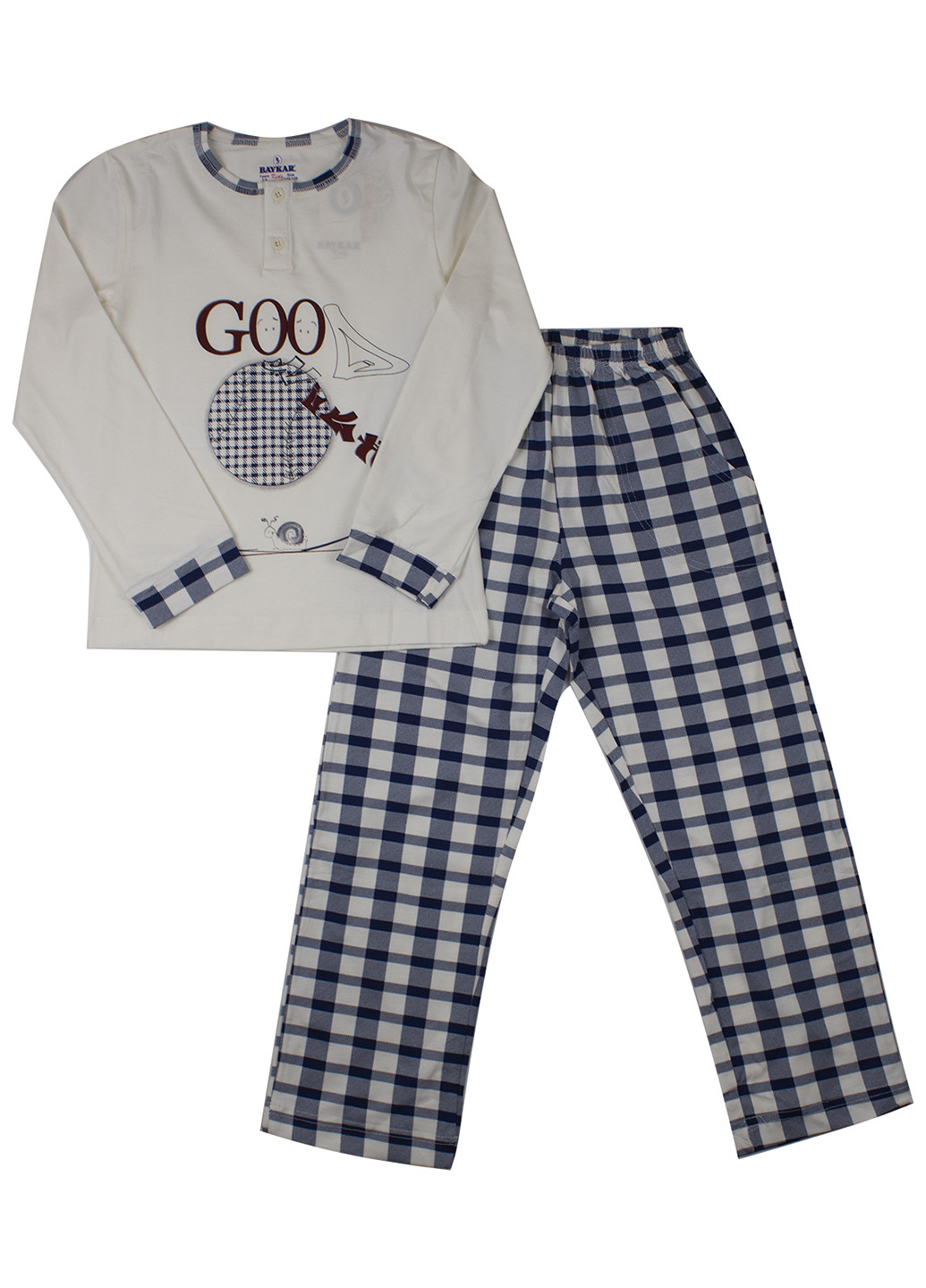 Комбинированная всесезон пижама (лонгслив, брюки) Baykar