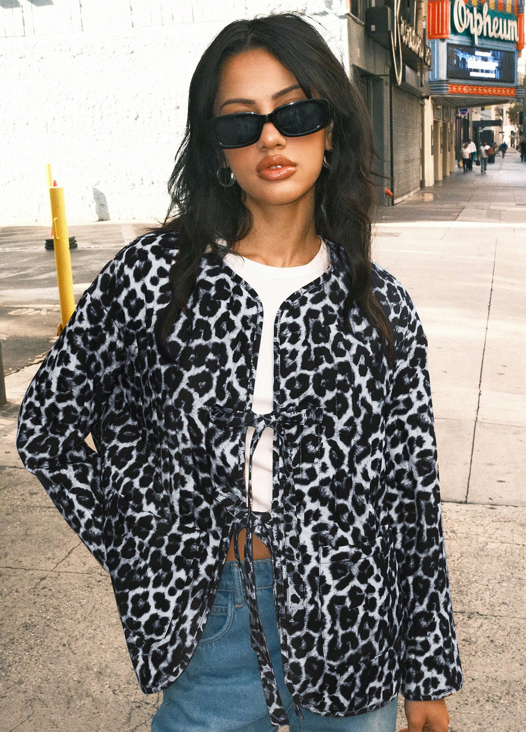 Серый демисезонный кардиган SHEIN