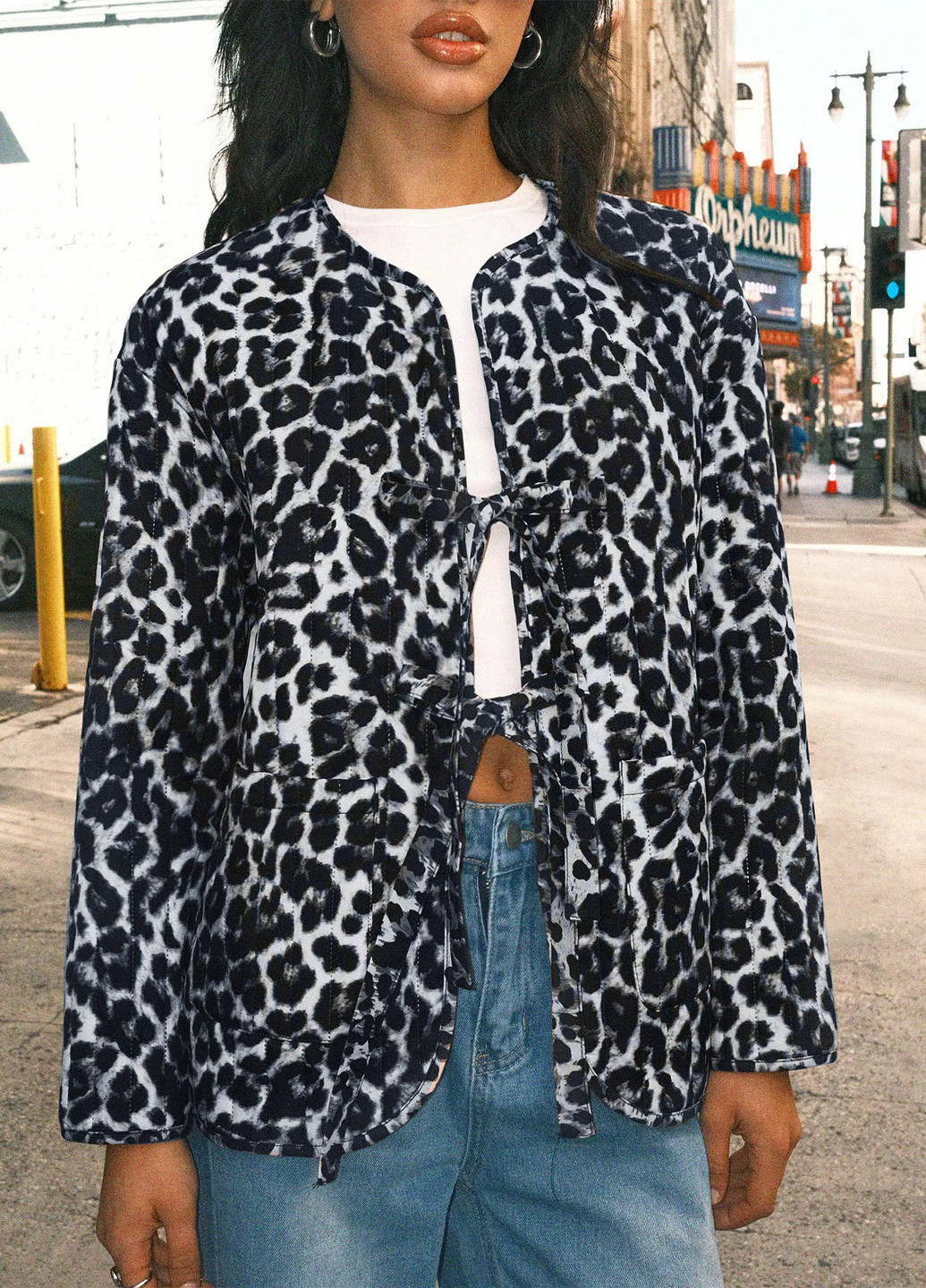 Серый демисезонный кардиган SHEIN