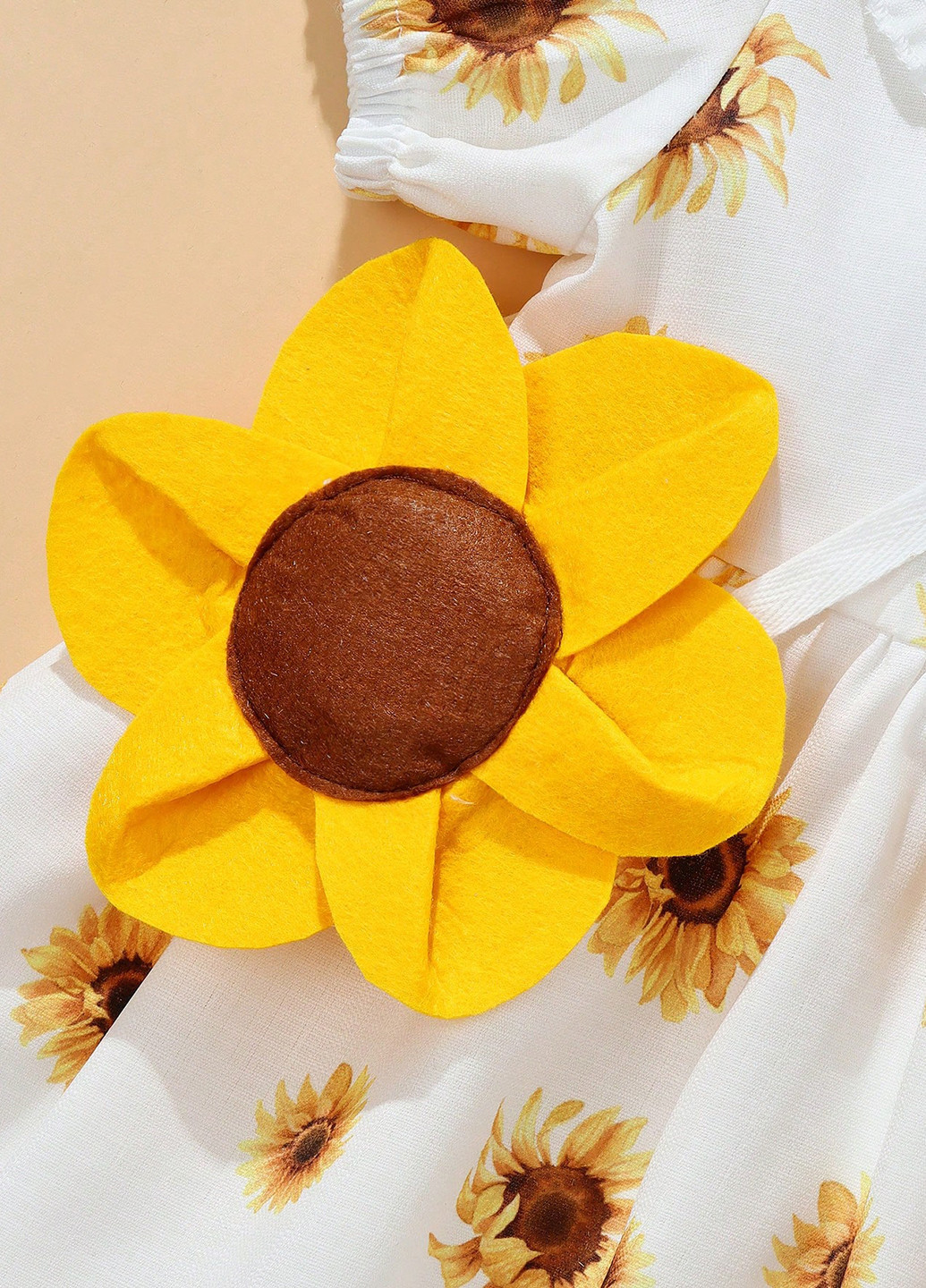 Молочный летний комплект (платье, сумка) SHEIN