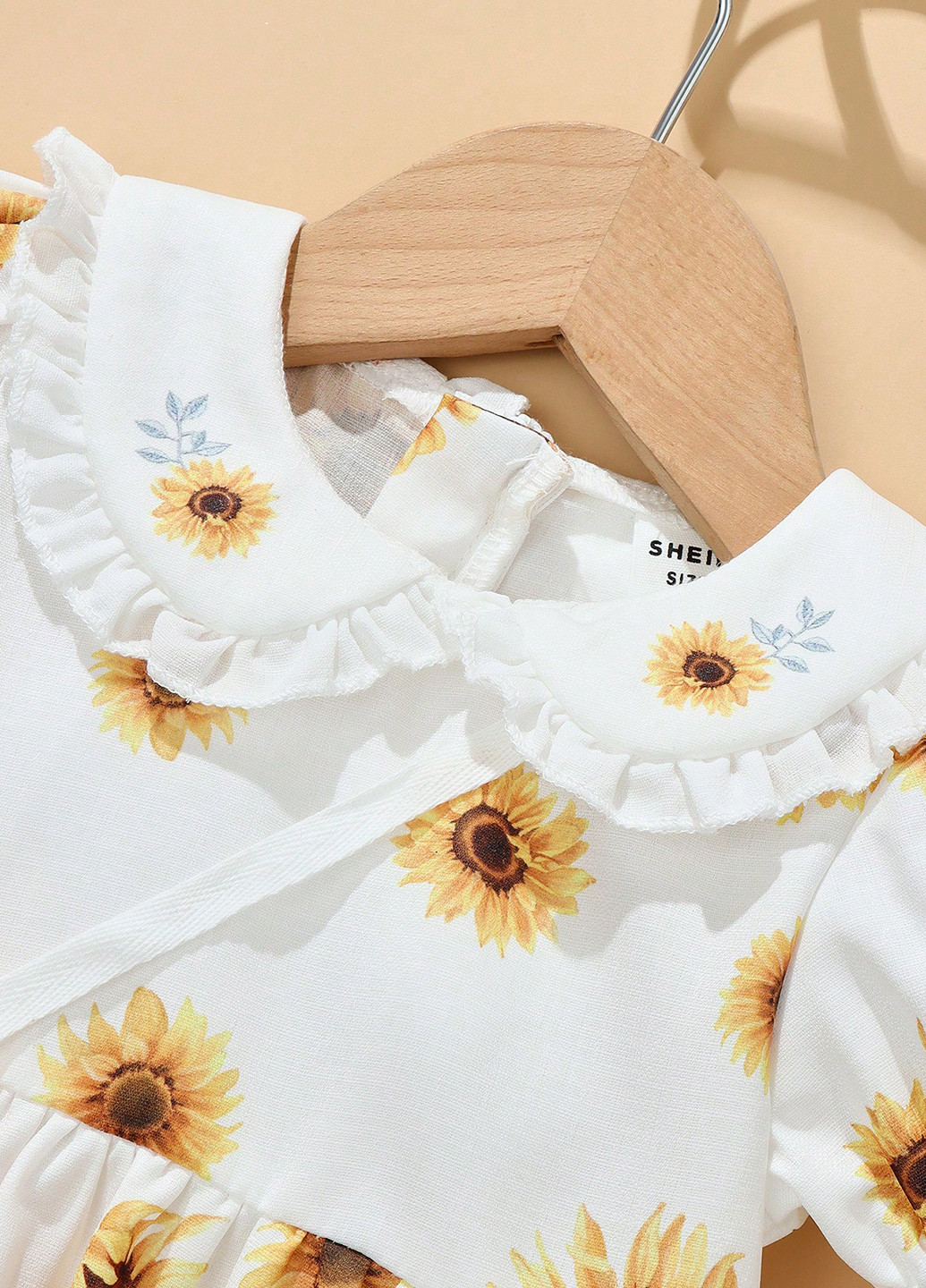Молочный летний комплект (платье, сумка) SHEIN