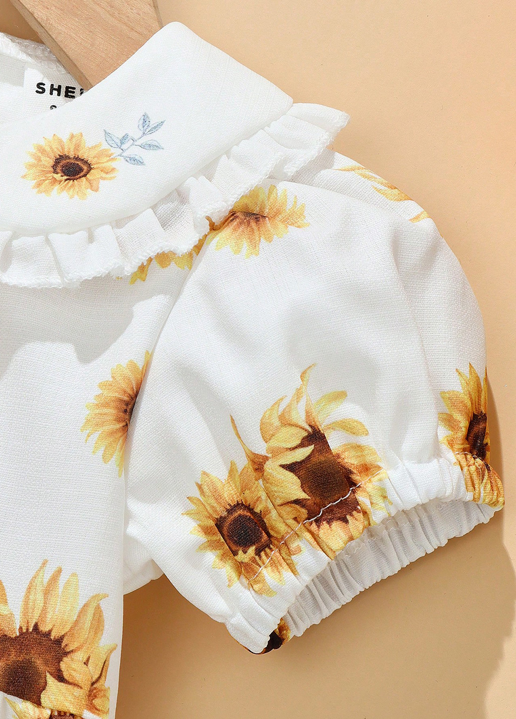 Молочный летний комплект (платье, сумка) SHEIN