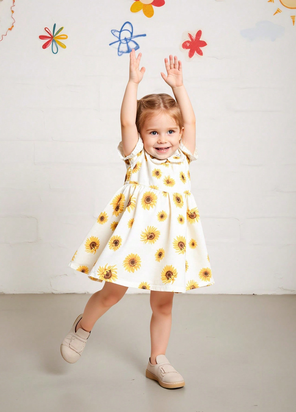 Молочный летний комплект (платье, сумка) SHEIN