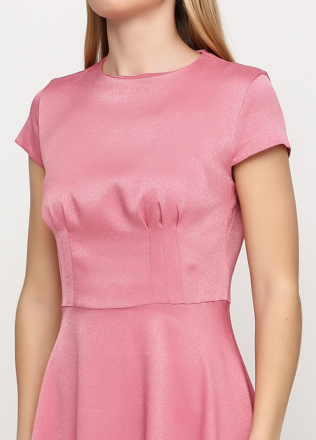 Розовое кэжуал платье Le Bourdon однотонное