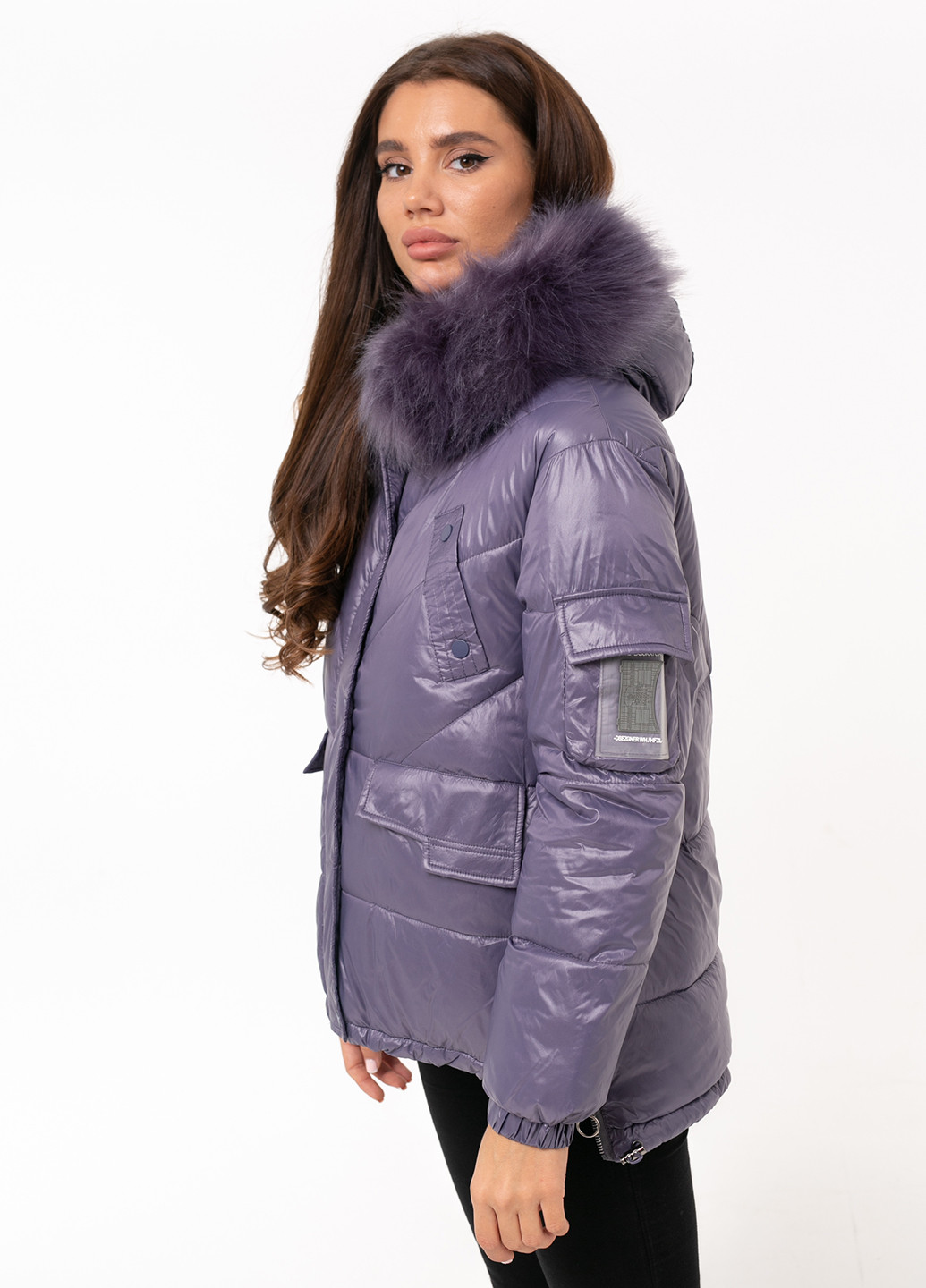 Фиолетовая зимняя куртка Icon