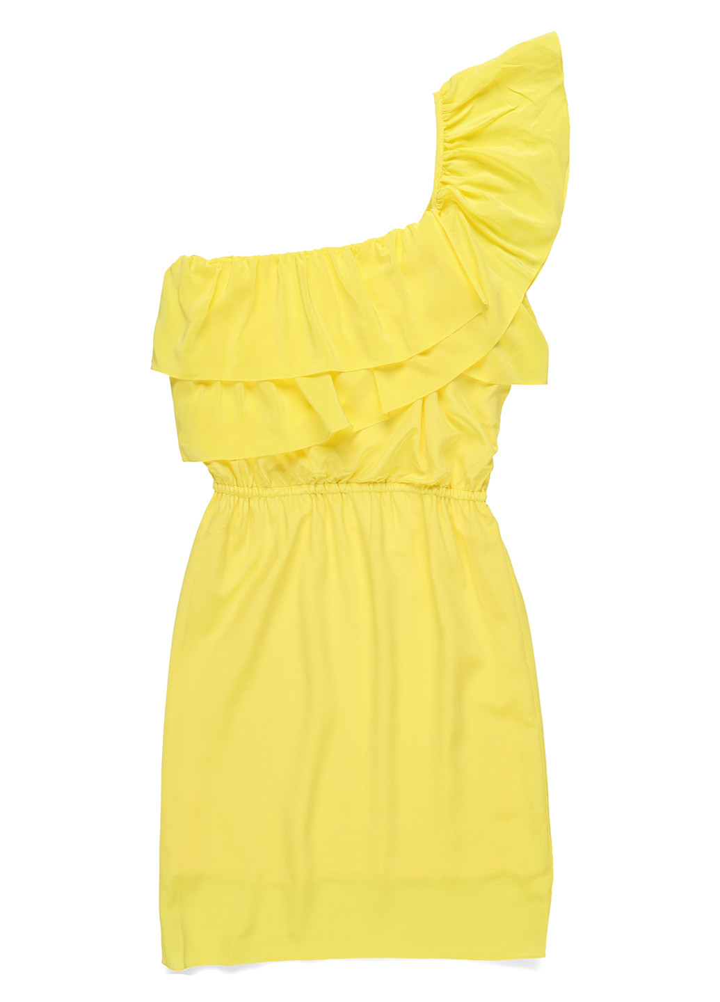 Жовтий кежуал сукня на одне плече Bel Air однотонна