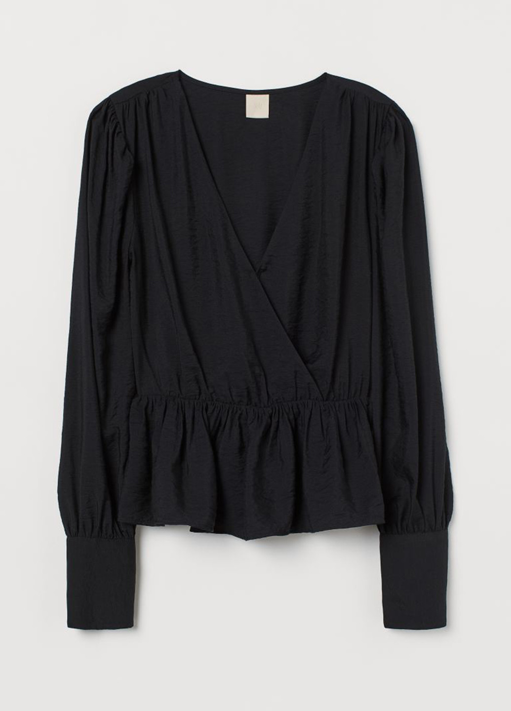 Чёрная блузка на запах H&M