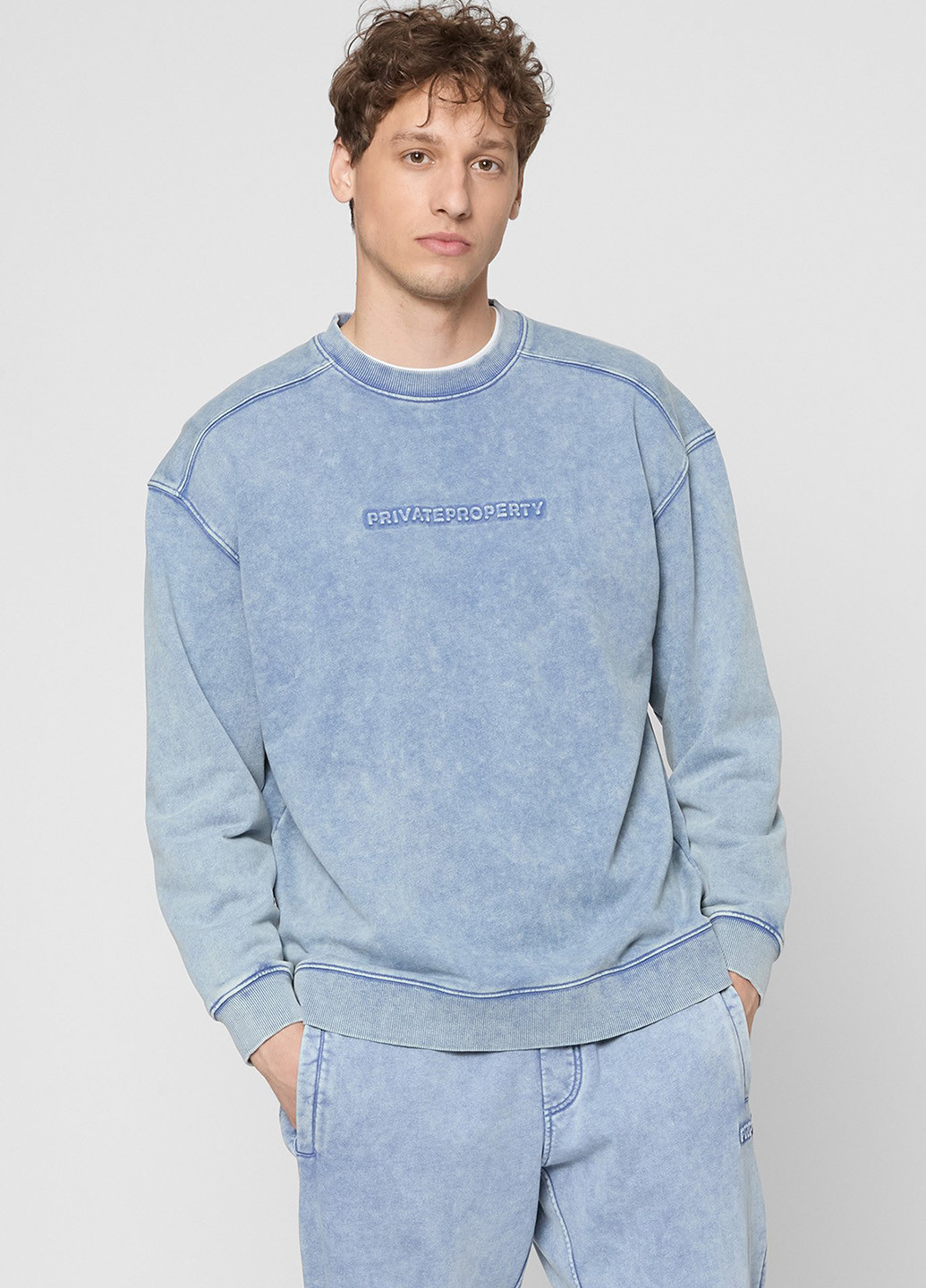 Синий свитшот PRPY варенка тиснение (361270798)