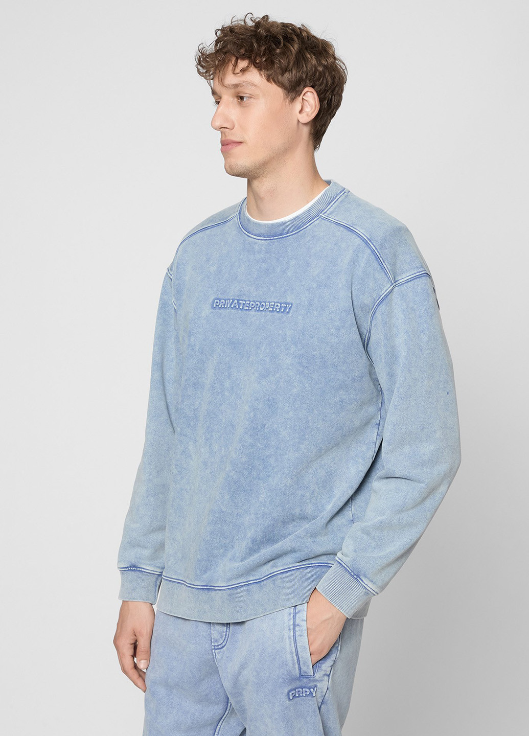Синий свитшот PRPY варенка тиснение (361270798)