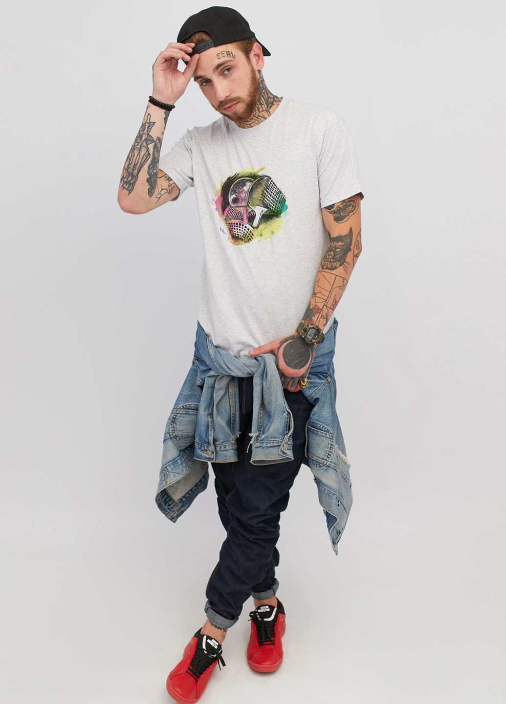 Светло-серая футболка YAPPI