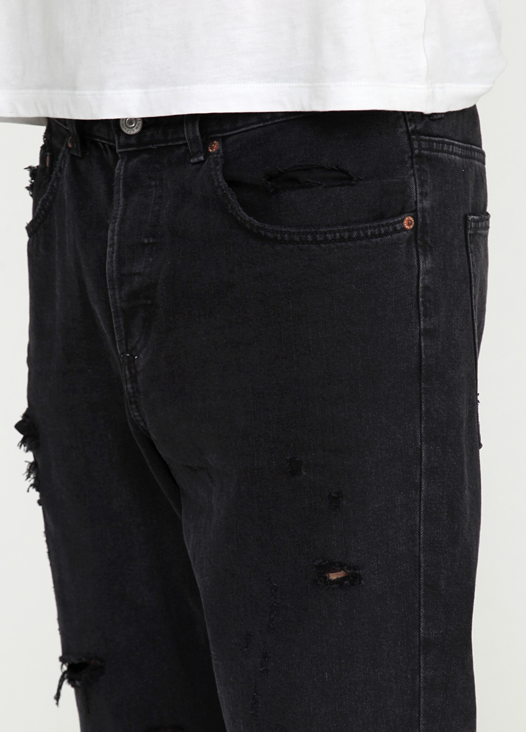 Черные демисезонные бойфренды джинсы H&M