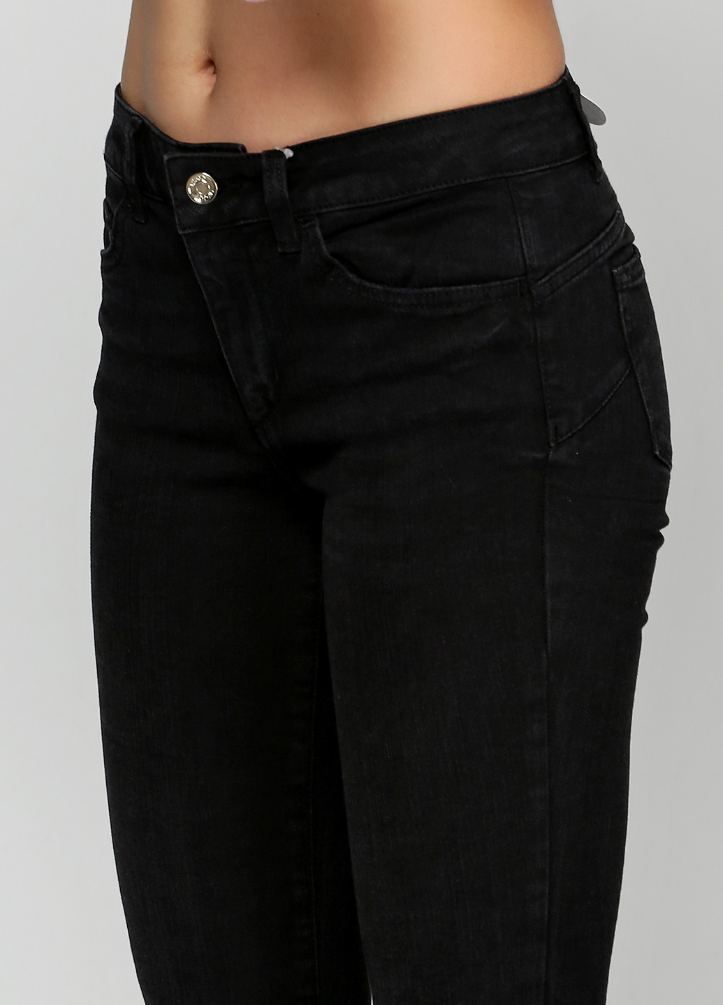 Черные демисезонные зауженные джинсы Liu-Jo
