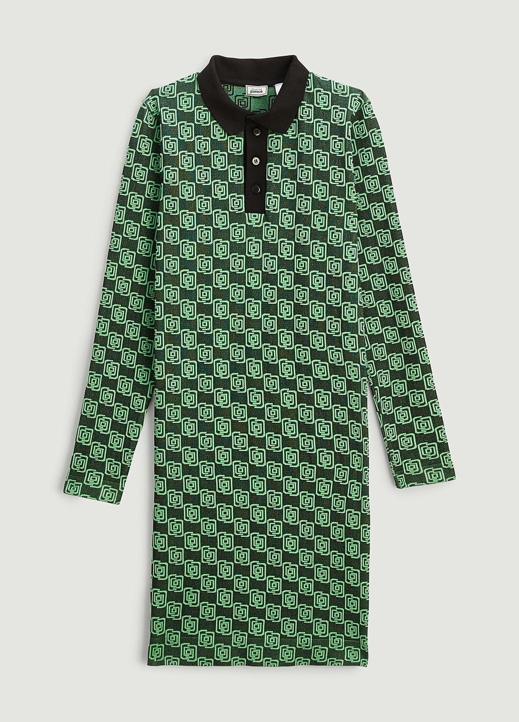 Темно-зелена кежуал сукня поло Pimkie з геометричним візерунком