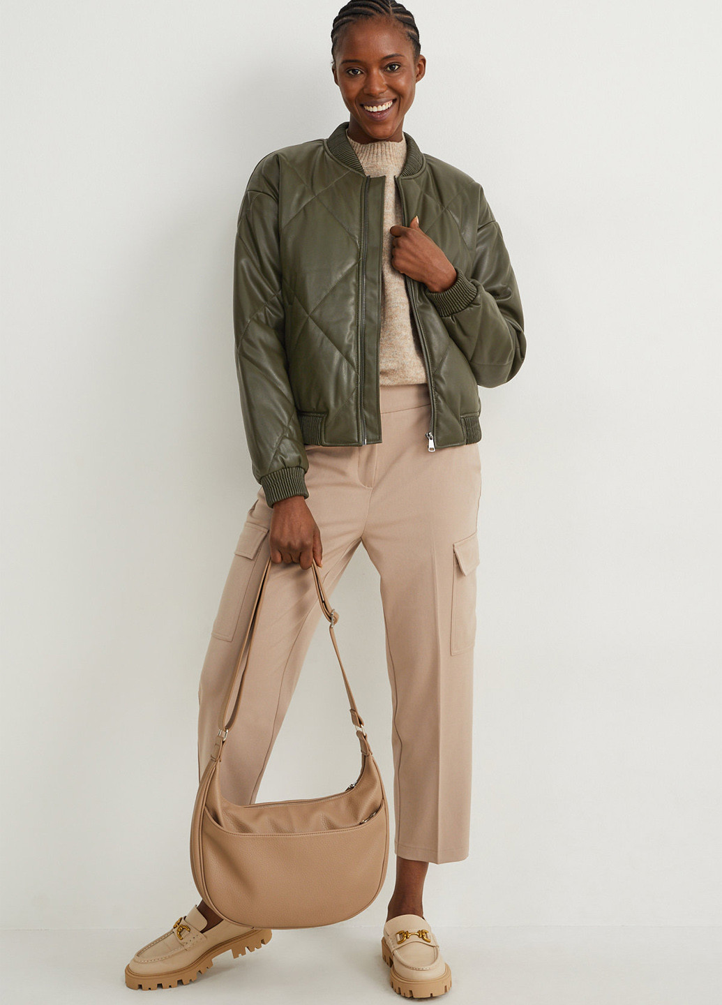 Бомбер C&A бейсбольний на блискавці (352193228)