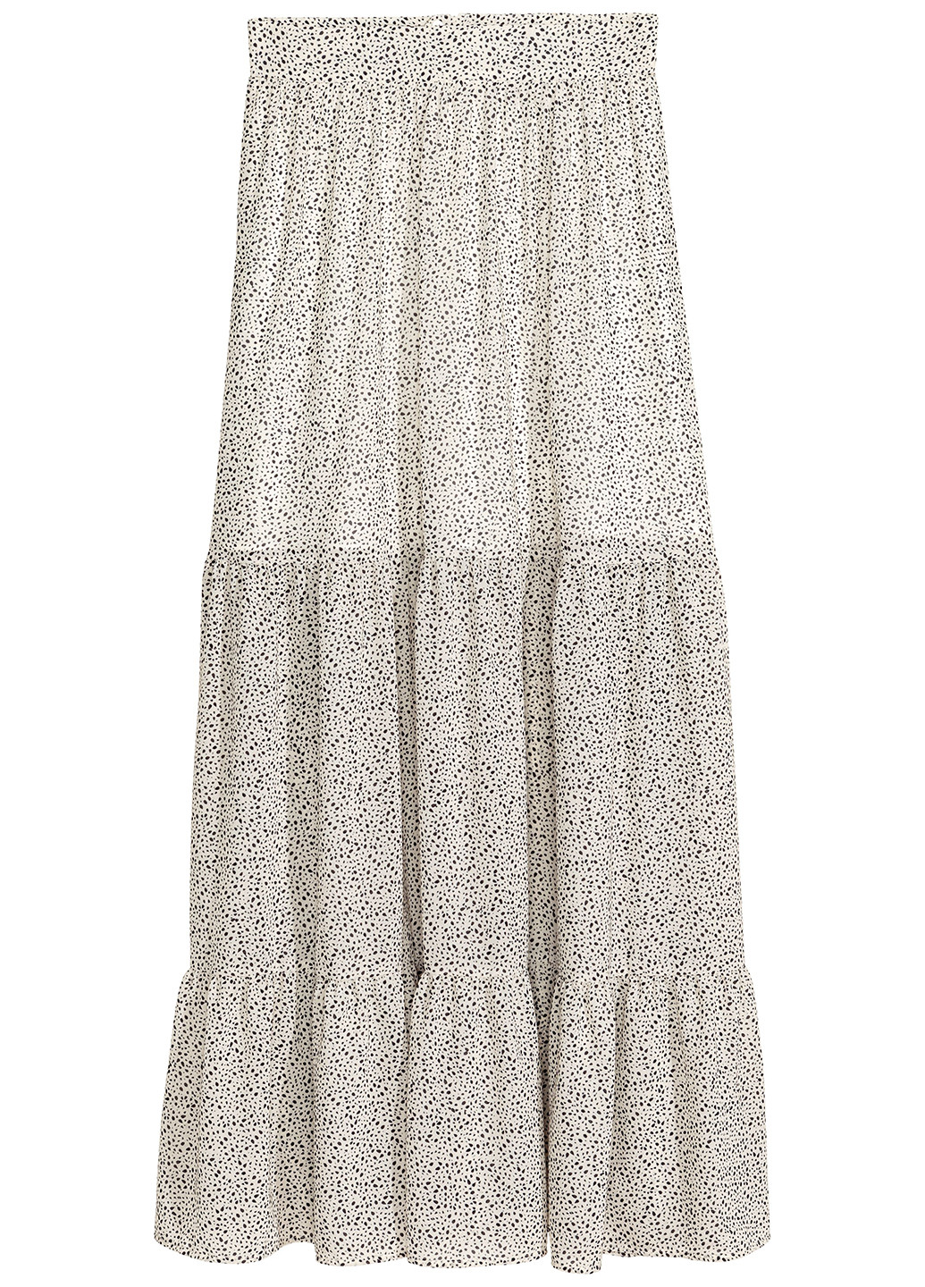 Белая кэжуал с абстрактным узором юбка H&M а-силуэта (трапеция)