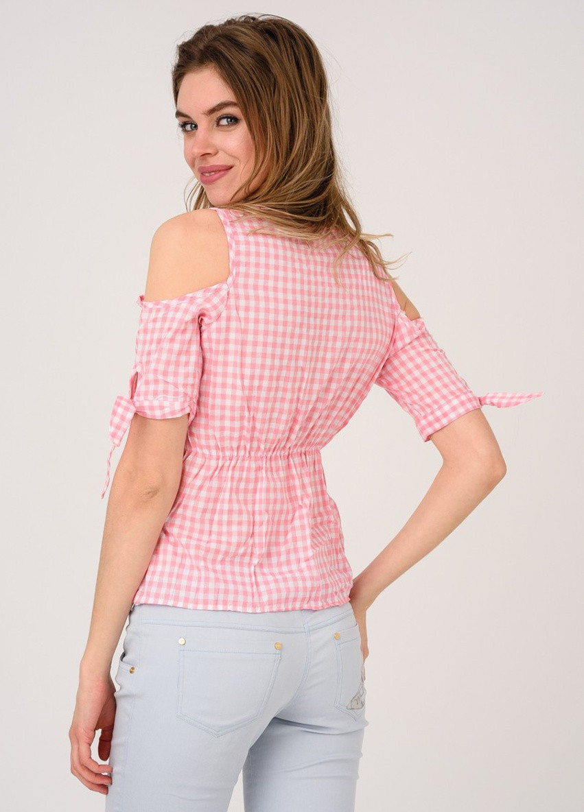 Рожева літня блуза жіноча ISSA PLUS 5137
