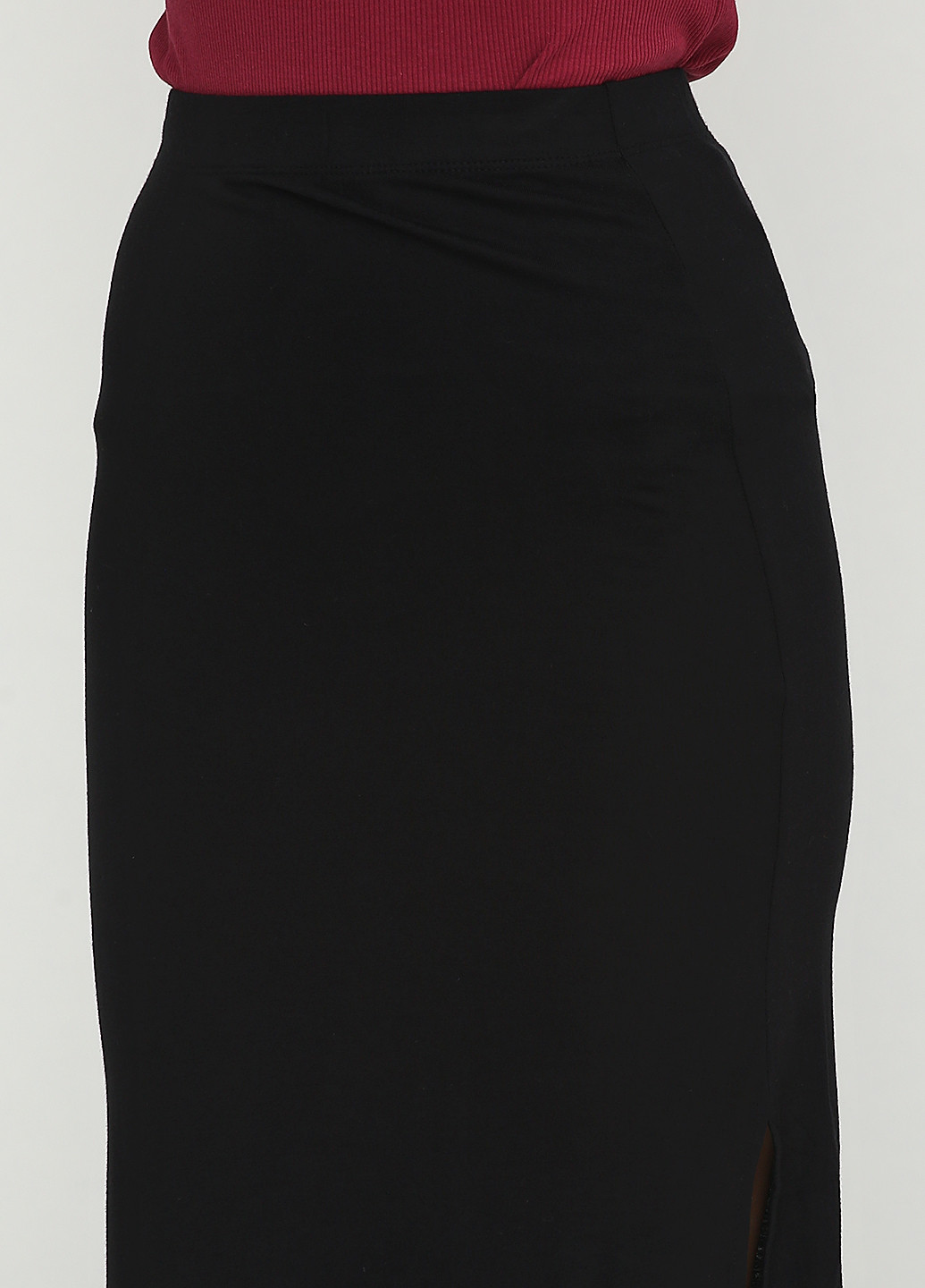 Черная кэжуал однотонная юбка Terranova макси