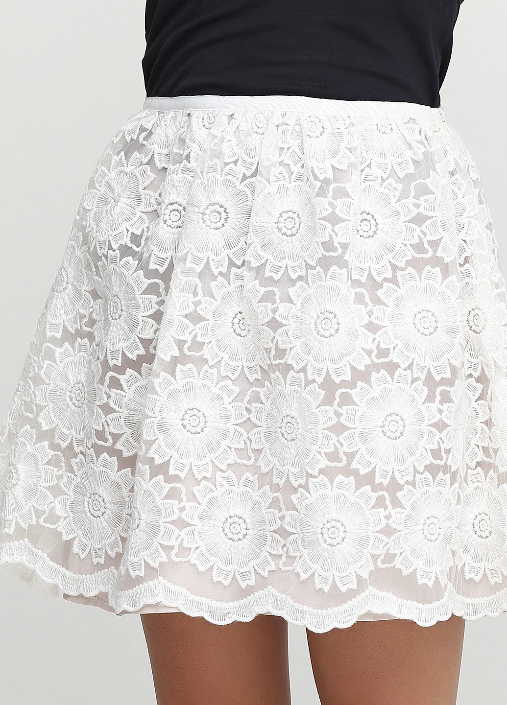 Бежевое кэжуал юбки Yumi с цветочным принтом