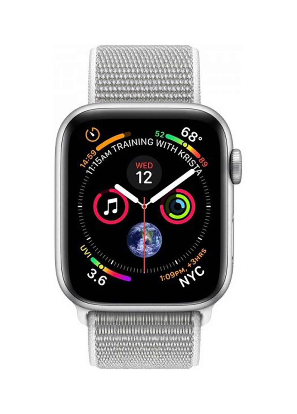  Watch Series 4 GPS, 40mm Silver Aluminium Case with Seashell Sport Loop Apple series 4 gps, 40mm (mu652ua/a) (133807428)